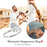 2ct 10K/14K/18K Gold Round Pear Oval Princess Cut Moissanite Engagement Ring