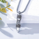 Sterling Silver Bear Lion Eagle Compass Tree of Life Bullet Urn Necklaces for Ashes