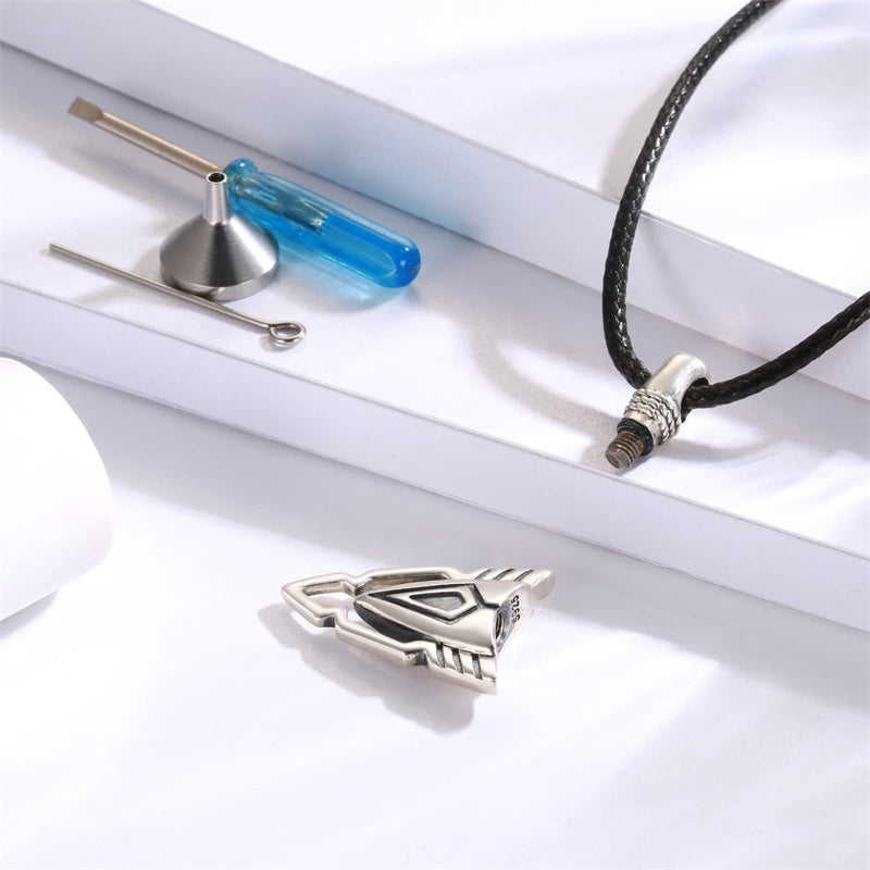 Sterling Silver Arrow Celtic Knot Cross Wolf Urn Necklace for Ashes
