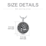 Sterling Silver Memento Mori Gothic Skull Amulet Pendant Necklace for Men