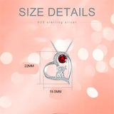 14K Gold 12 Months Birthstone Highland Cow Pendant Necklace