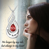 Sterling Silver Personalized Engraved Birthstone Urn Necklace for Ashes