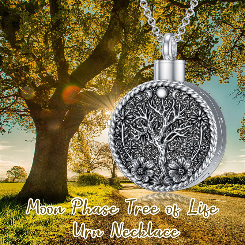 Sterling Silver Tree of Life Urn Necklace for Ashes