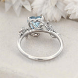 Sterling Silver 10K 14K 18K Solid Gold Heart Gemstone Vintage Engagement Ring Wedding Promise Anniversary Ring