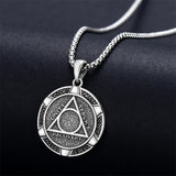 Sterling Silver AA Sobriety Alcoholics Anonymous  Pendant Necklace for Men