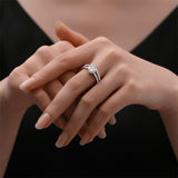 Sterling Silver Moissanite Wedding Ring Set for Women