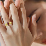 Sterling Silver 10K 14K 18K Gold Pear Cut Gemstone Leaf  Engagement Ring Set