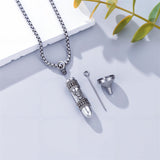 Sterling Silver Bear Lion Eagle Compass Tree of Life Bullet Urn Necklaces for Ashes