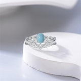 Sterling Silver 10K 14K 18K Gold  Oval Cut Unique Vine Gemstone Wedding Ring Set