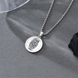 Sterling Silver Saint  Michael Christopher Sebastian Jude Gabriel Anthony Religious Pendant Necklace