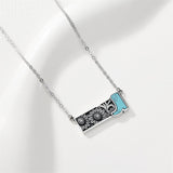 Sterling Silver Turquoise Cross Bear Claw Cowboy Boot Pendant Necklace