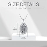 Sterling Silver Medusa Triple Moon Goddess Athena Pendant Necklace for Women