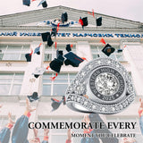 Sterling Silver Personalize Engraved Birthstone Class Ring for Women