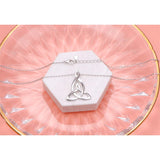 Sterling Silver Celtic Knot Mother and Child Pendant Necklace