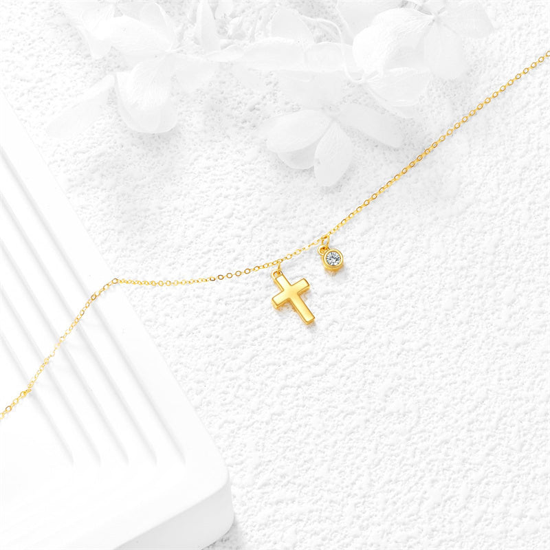 14k Yellow Gold Cross Bracelet