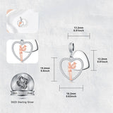 Sterling Silver Personalized Engraved Father-Daughter Charm Beads