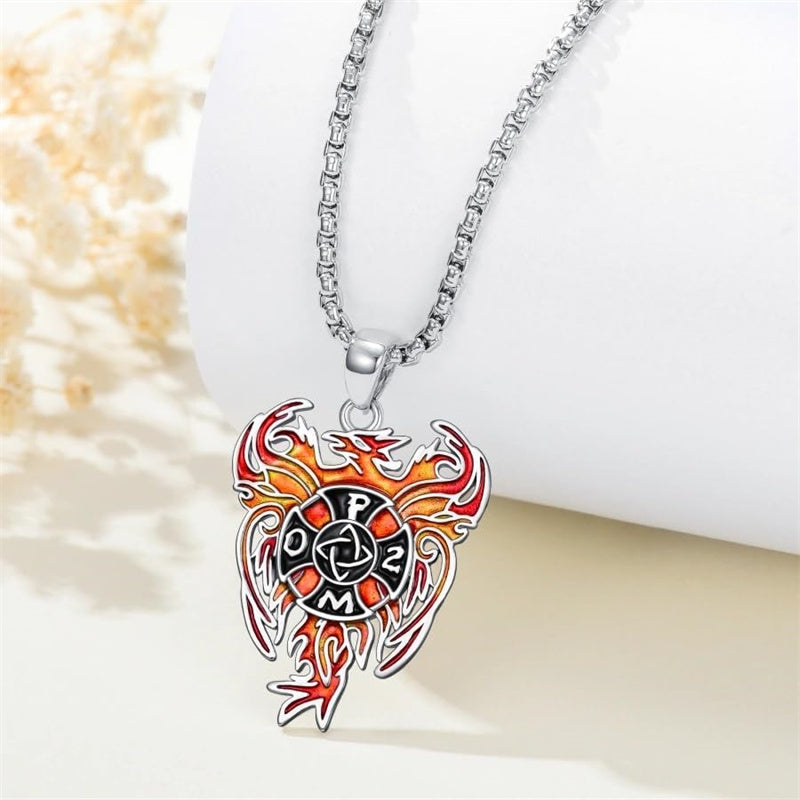 Sterling Silver Phoenix Pendant Necklace