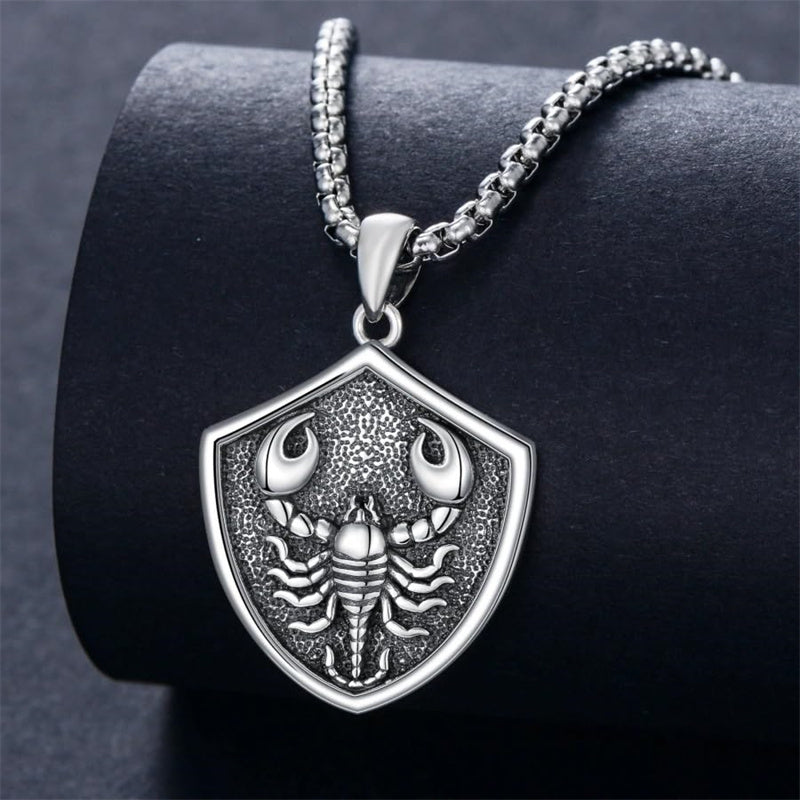 Sterling Silver  Eagle Elephant Fox Octopus Trident  Pig Raven Scorpion Pendant Necklace