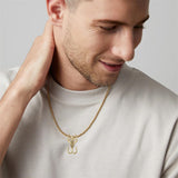 Sterling Silver Antler Pendant Necklace for Men