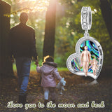 Sterling Silver Father Daughter Mother Daughter Charm Beads