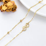 14K Gold Heart Layered Anklet