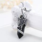 Sterling Silver Crystal Saint Michael Saint Christopher Guardian Angel Guadalupe Pendant Necklace