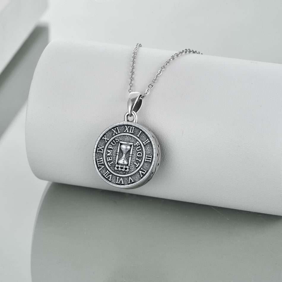 Sterling Silver Memento Mori& Gothic Skull Urn Necklace For Ashes