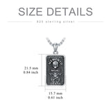 Sterling Silver Memento Mori Gothic Skull Amulet Pendant Necklace for Men