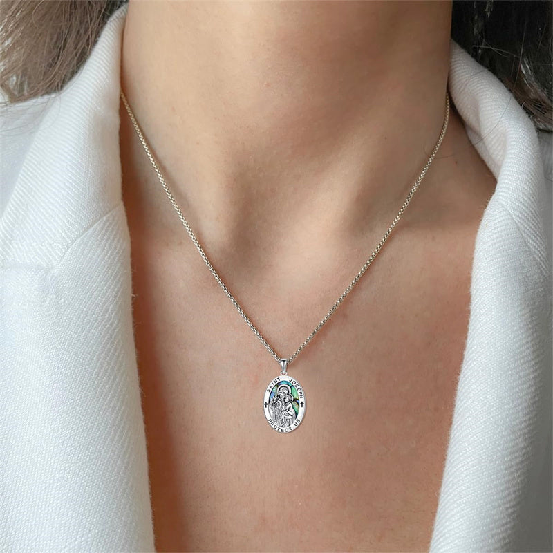 Sterling Silver St Michael St Benedict St Anthony St Jude Medal Pendant Necklace