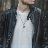 Sterling Silver Memento Mori Gothic Skull Amulet Pendant Necklace for Men