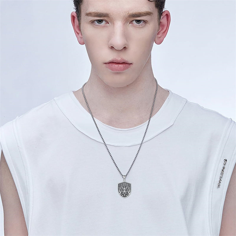 Sterling Silver Phoenix Pendant Necklace