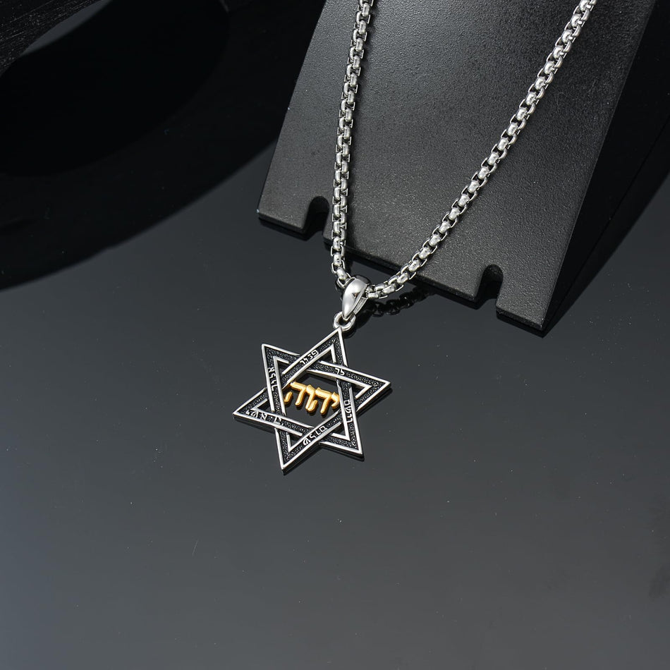 Sterling Silver Jewish Star Of David Pendant Necklace