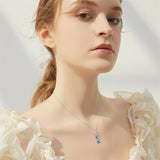 Sterling Silver 12 Birthstone Birth Flower  Urn Necklace for Ashes