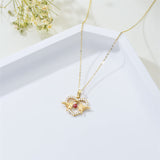 14K Gold Hummingbird Pendant Necklace