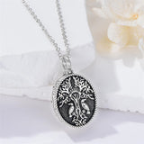 Sterling Silver Personalized Engraved Tree of Life Urn Necklace for Ashes