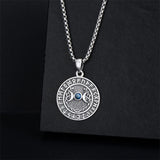 Sterling Silver Medusa Triple Moon Goddess Athena Pendant Necklace for Women