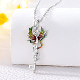 Sterling Silver Phoenix Pendant Necklace