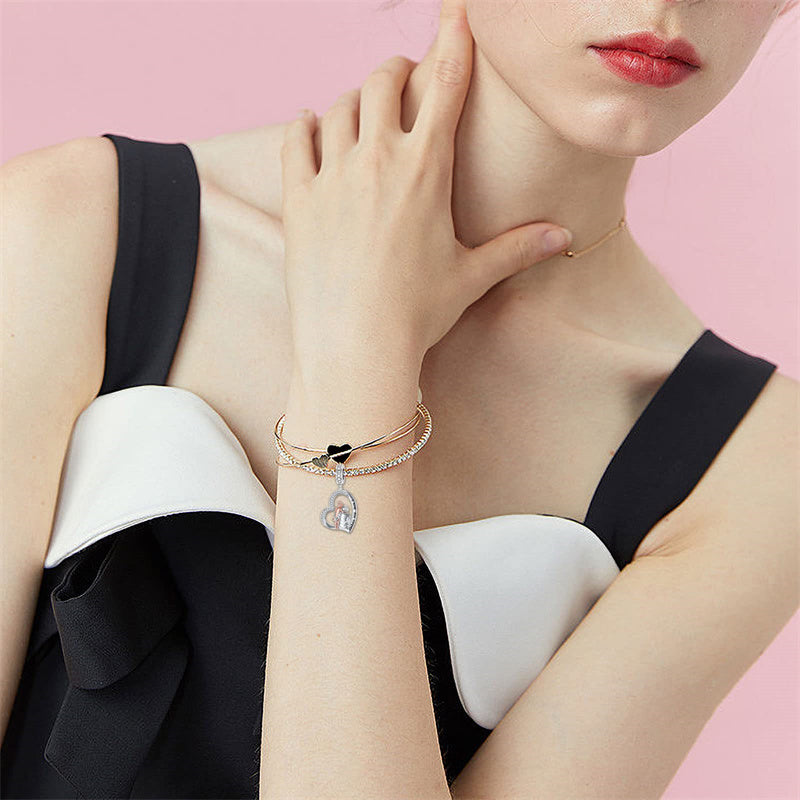 Sterling Silver Father Daughter Mother Daughter Charm Beads