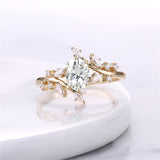 Sterling Silver 10K14K 18K Gold Oval Cut Moissanite/Lab Grown Diamond Engagement Ring