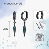 Sterling Silver Medieval Sword Dangle Cross Knives  Ankh Drop Earrings