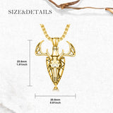 Sterling Silver Lion Tiger Satanic Goat Owl Scorpion Eagles Deer Pendant Necklace for Men