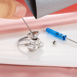 Sterling Silver Opal Butterfly Urn Rings for Ashes With Engraved with Always in My Heart