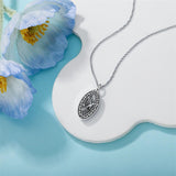 Sterling Silver Personalized Engraved Hummingbird Urn Necklaces for Ashes