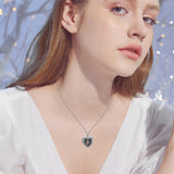 Sterling Silver Personalized Photo Abalone Shell Turquoise Malachite Father Daughter Pendant Necklace