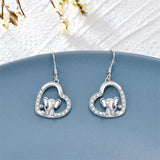 Sterling Silver Elephant Drop Earrings
