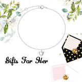 14k Gold Puff Heart Single Layer Anklet
