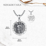 Sterling Silver Saint  Michael Christopher Sebastian Jude Gabriel Anthony Religious Pendant Necklace