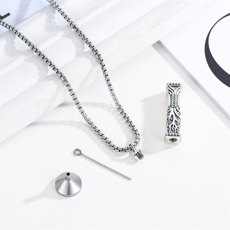 Sterling Silver Tree of Life Urn Necklace for Ashes