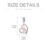 Sterling Silver Father Daughter Mother Daughter Charm Beads