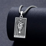 Sterling Silve Sun Moon Star Strength Lovers Death Devil Fool Tarot Card Pendant Necklace
